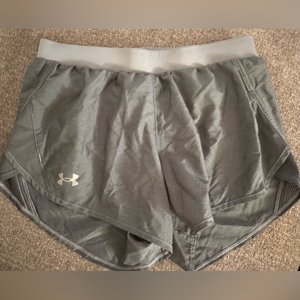 under armour shorts. grey. Ladies small.